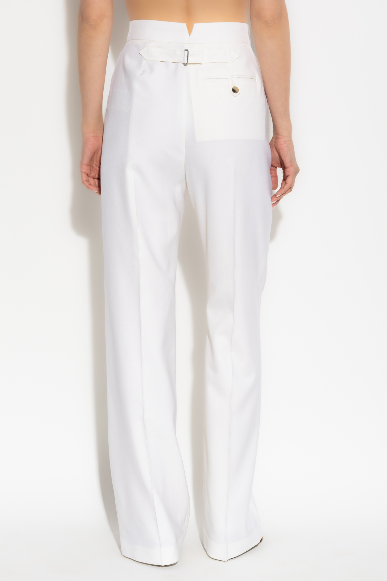 White Wool trousers Alexander McQueen - Vitkac GB